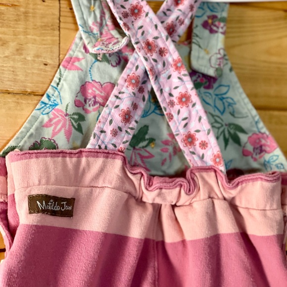 Matilda Jane World Traveler Overalls Infant Girls Size 6-12 months - Picture 8 of 9